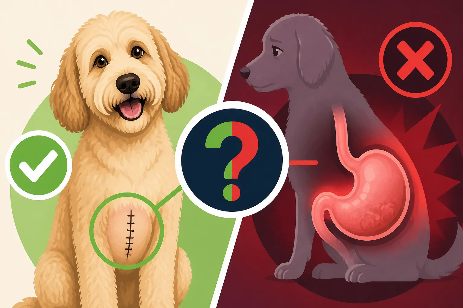 Whether a Tacked Stomach Ends a Labradoodle's Bloat Risk