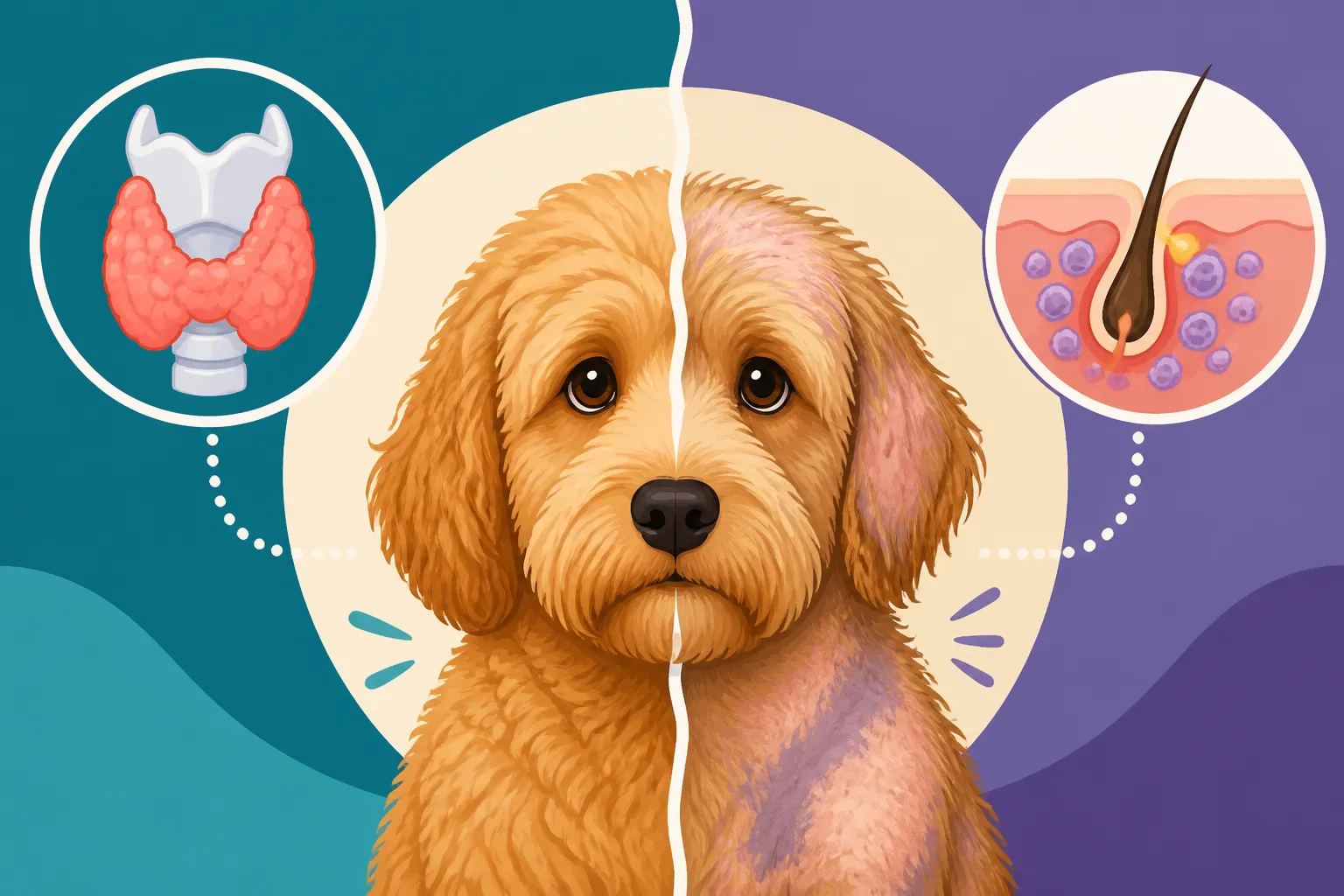 Whether a Labradoodle's Coat Loss Is Thyroid or Adenitis