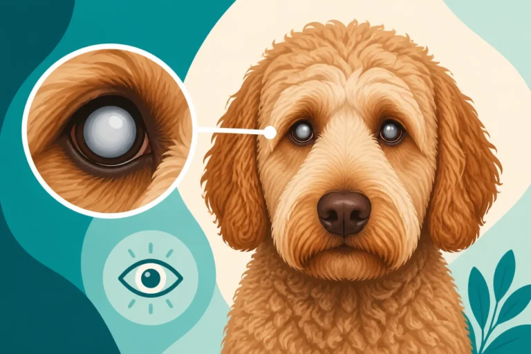 Cataracts in a Middle Aged Labradoodle