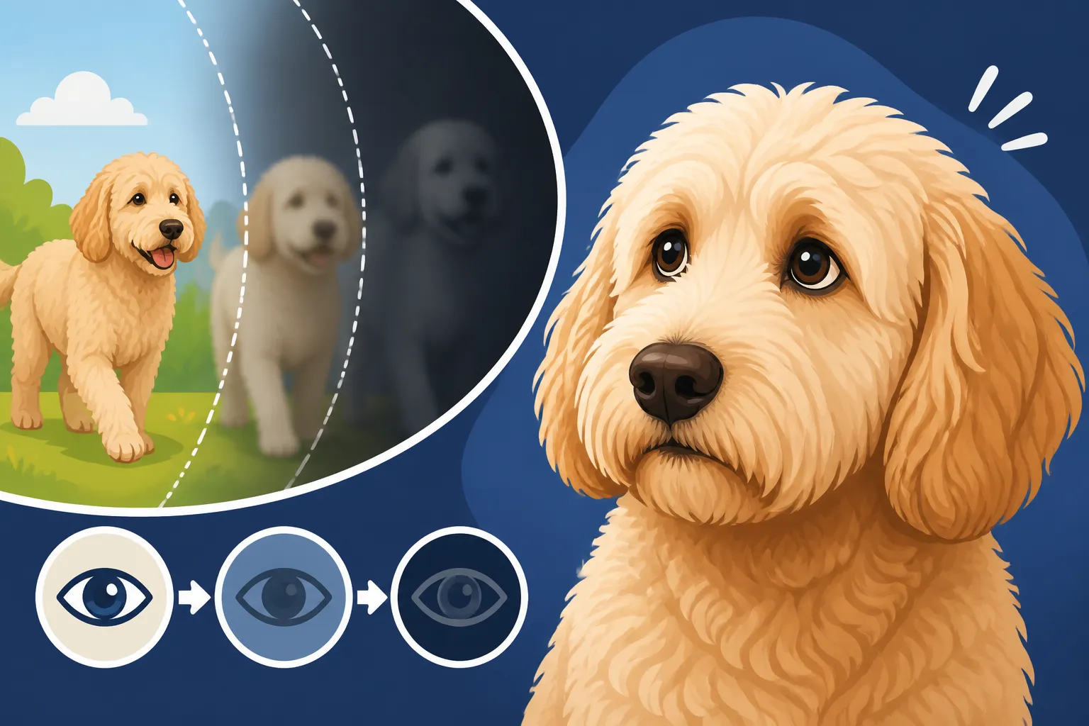 Whether a Labradoodle Loses Its Sight Slowly