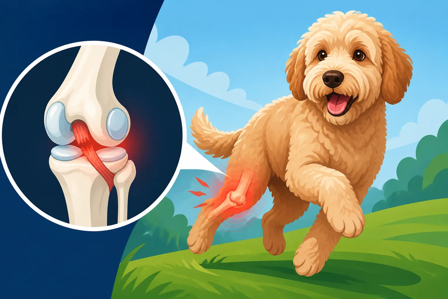 Torn Cruciates in an Active Labradoodle