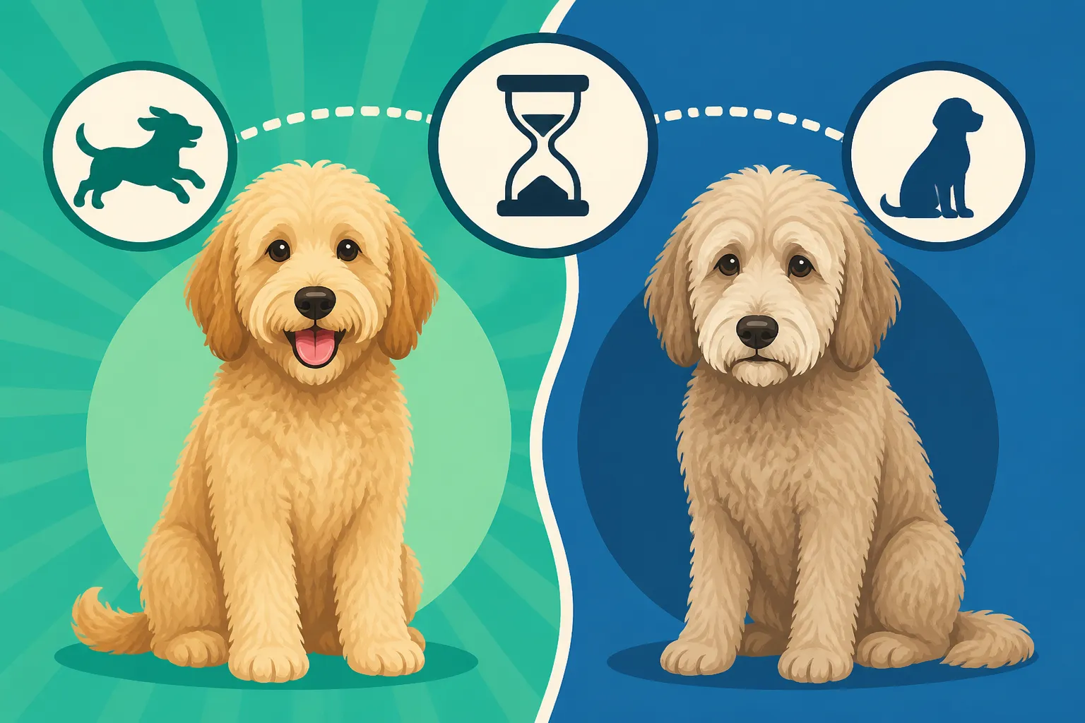 Whether a Standard Labradoodle Ages Faster