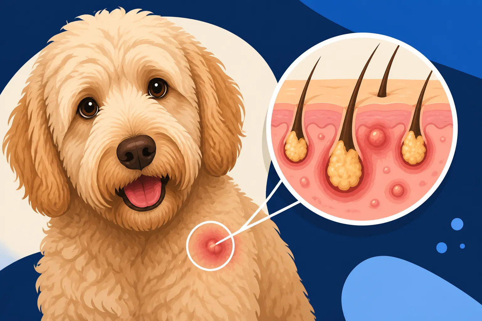 Sebaceous Adenitis in a Labradoodle's Skin