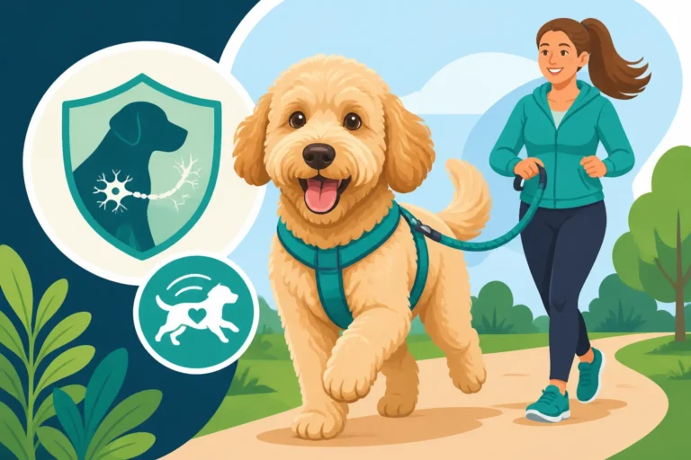 Exercising a Labradoodle That Carries EIC