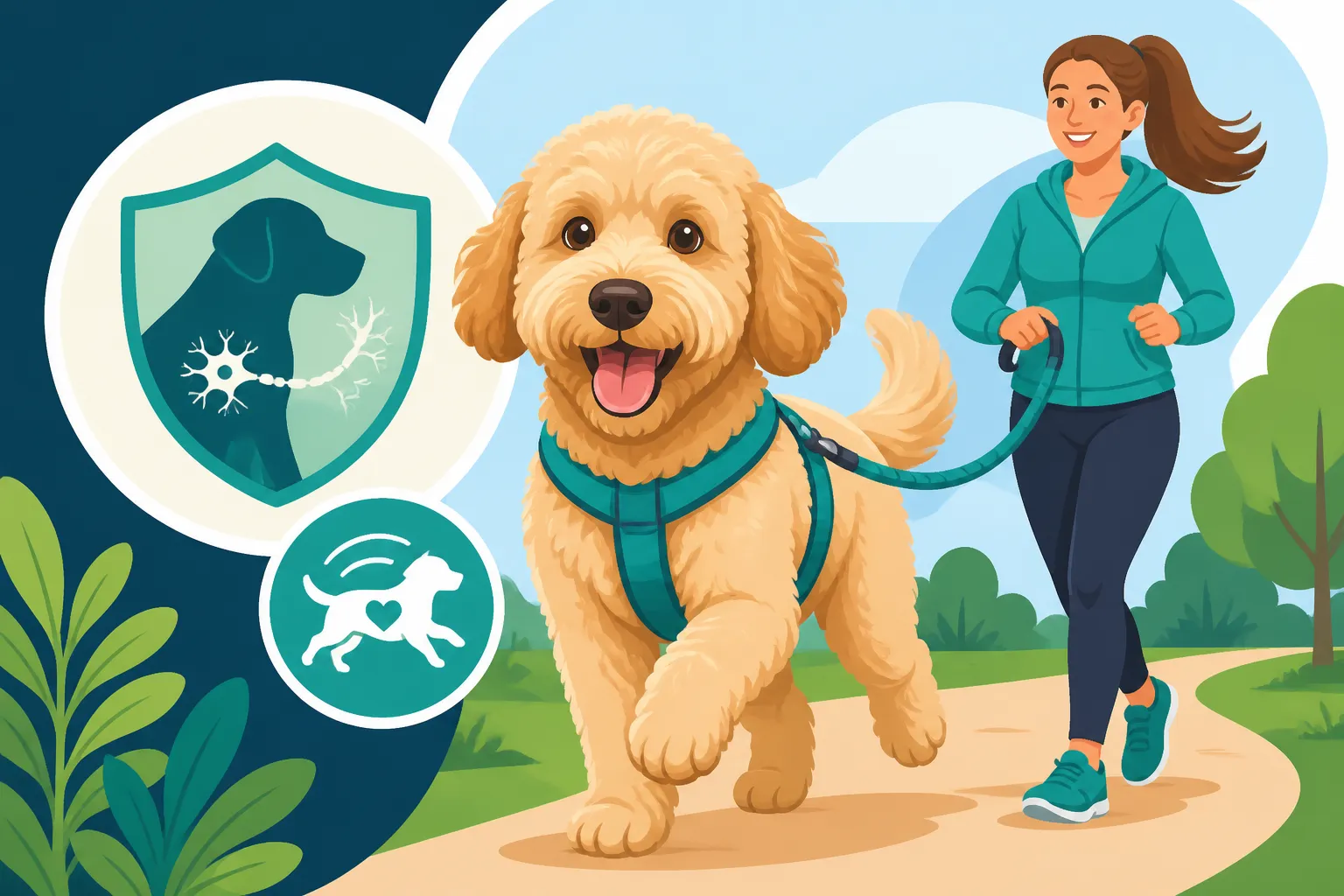 Exercising a Labradoodle That Carries EIC