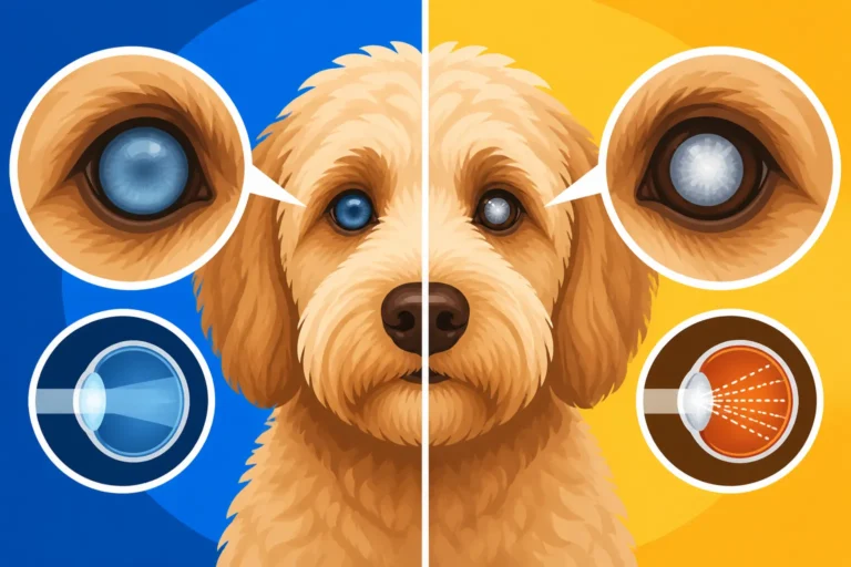 Telling Nuclear Sclerosis From Cataracts in a Labradoodle