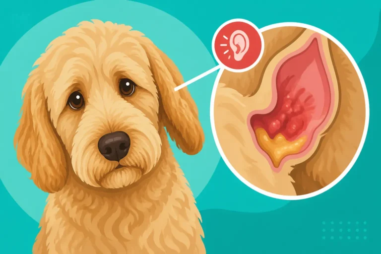 Ear Infections Built Into a Labradoodle's Drop Ear