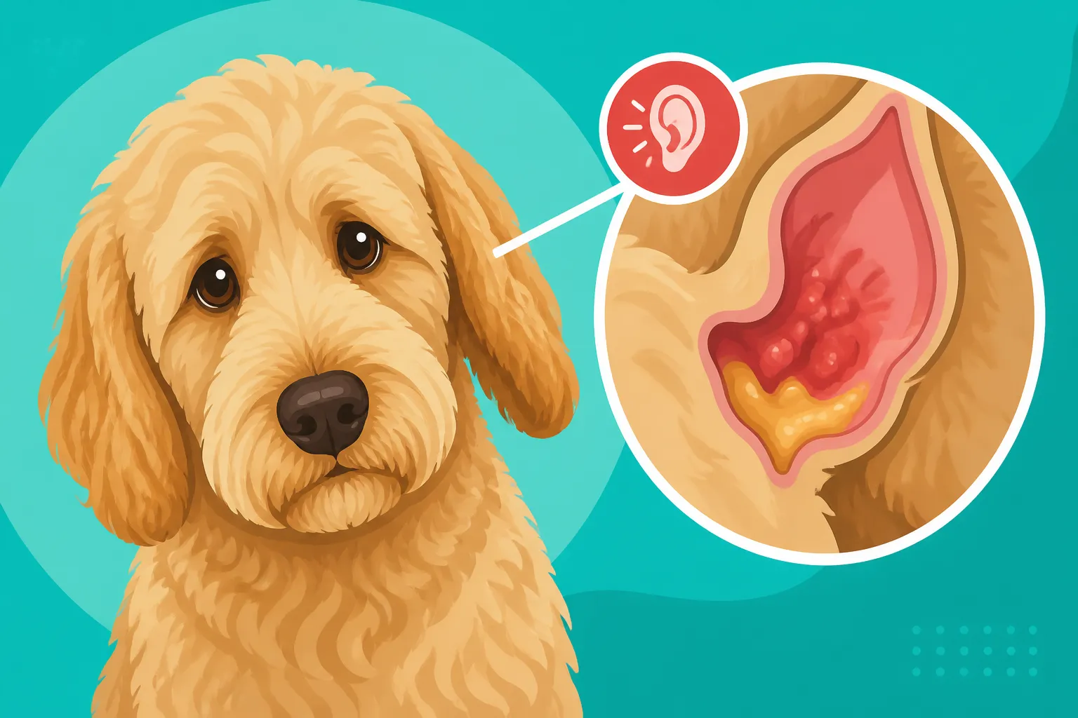 Ear Infections Built Into a Labradoodle's Drop Ear