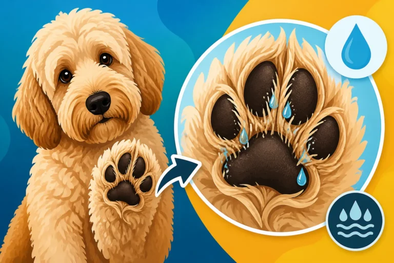 Whether a Labradoodle's Foot Hair Traps Moisture