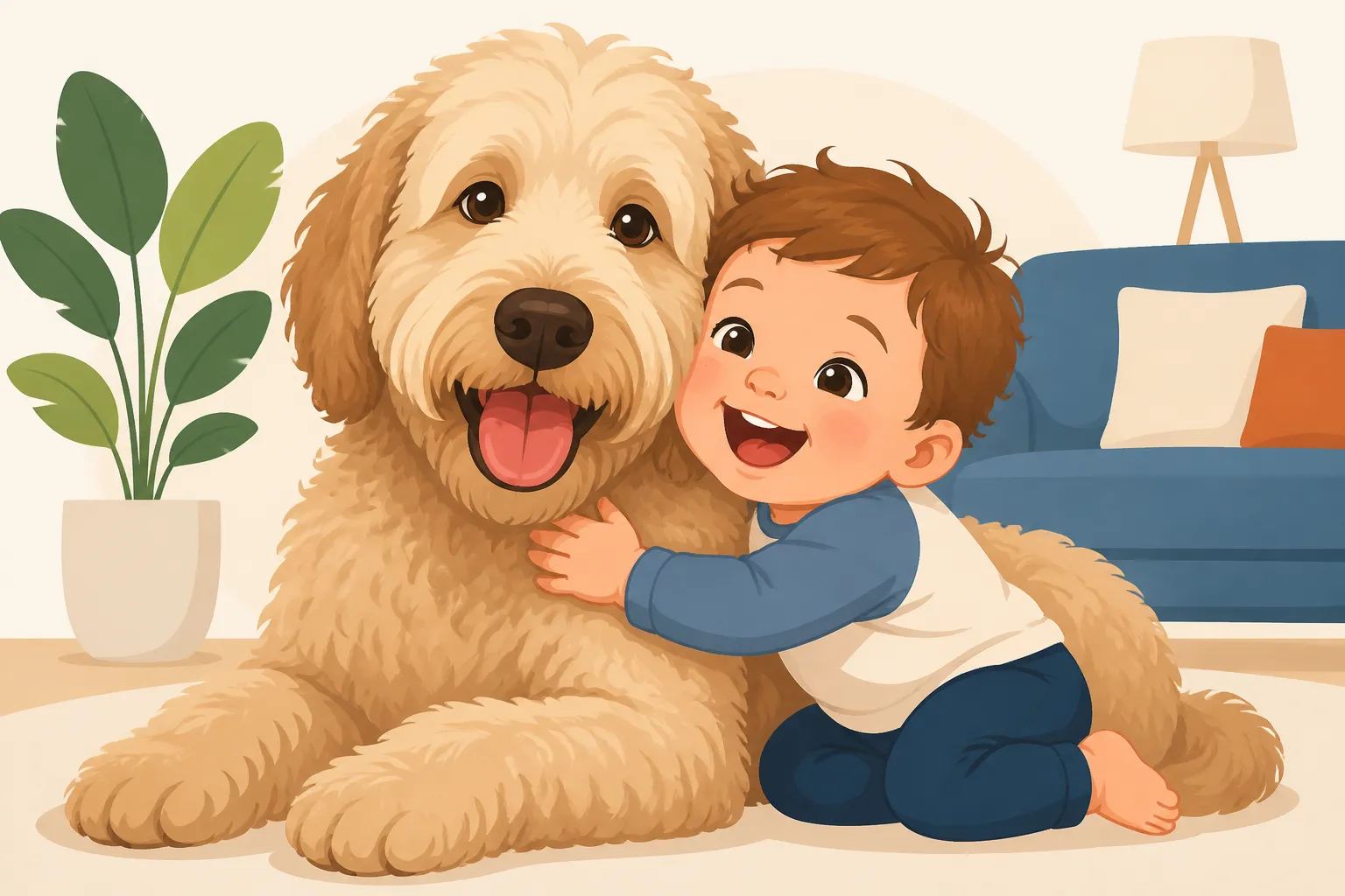 A Sixty Pound Labradoodle and a Toddler