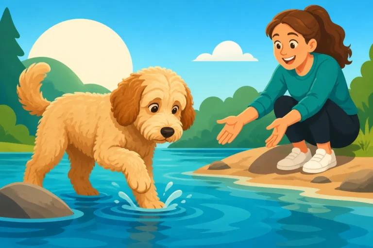 Introducing a Labradoodle to Water