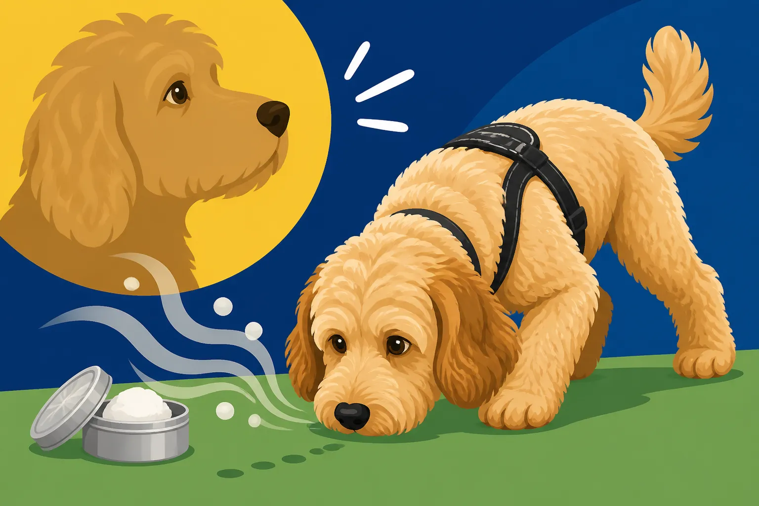 Whether a Labradoodle Has the Nose for Scent Work