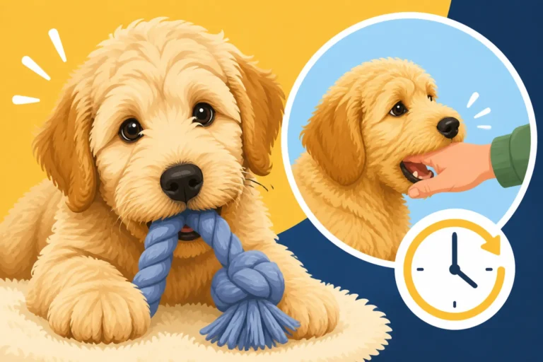 The Mouthing a Labradoodle Puppy Does Longest