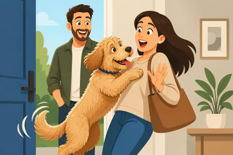 A Labradoodle That Jumps on Every Visitor