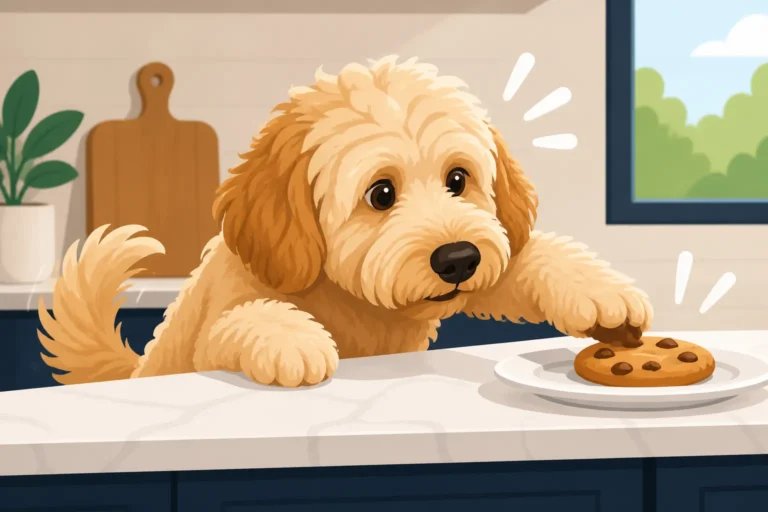 A Labradoodle That Counter Surfs