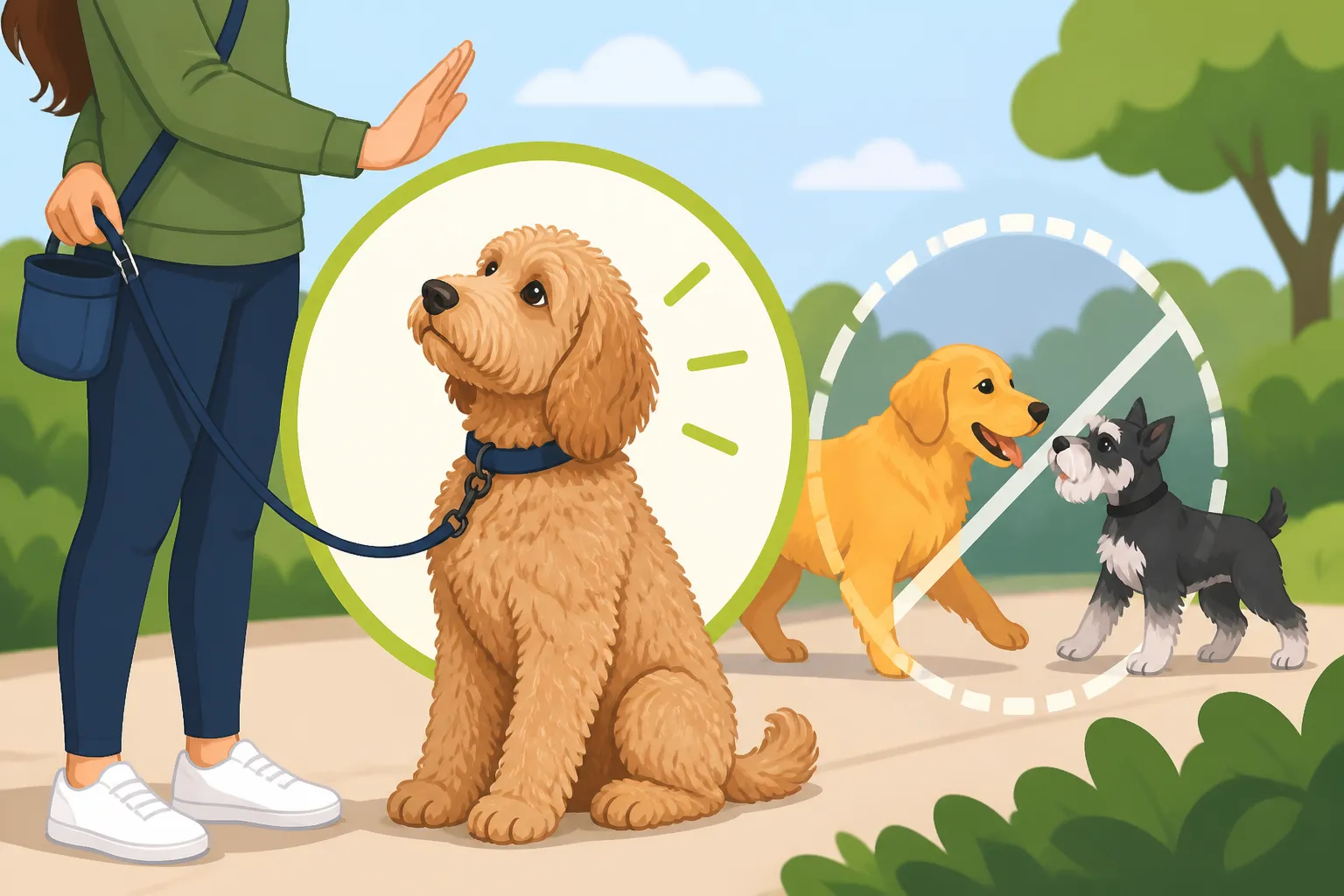 Teaching a Labradoodle to Ignore Other Dogs in Public