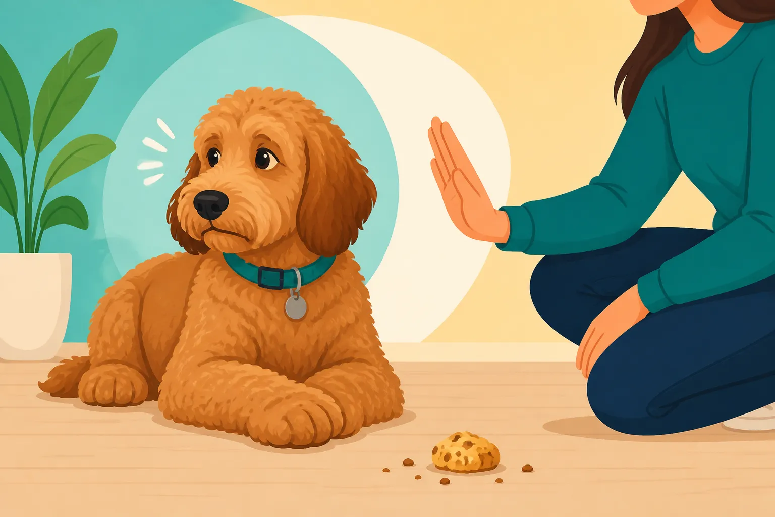 Teaching a Labradoodle to Ignore Food on the Floor