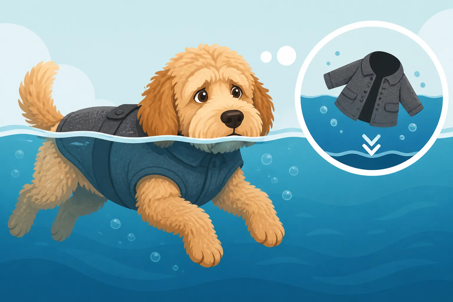 Whether a Wool Coat Weighs a Labradoodle Down in Water