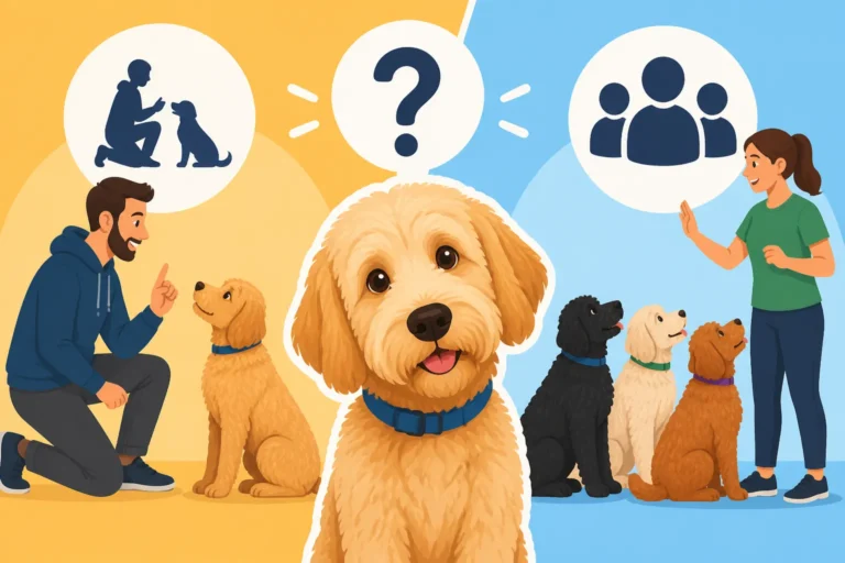 Whether a Labradoodle Needs a Trainer or a Class