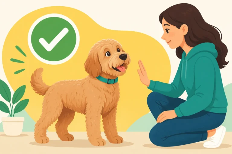 Teaching a Labradoodle to Greet With Four Feet Down