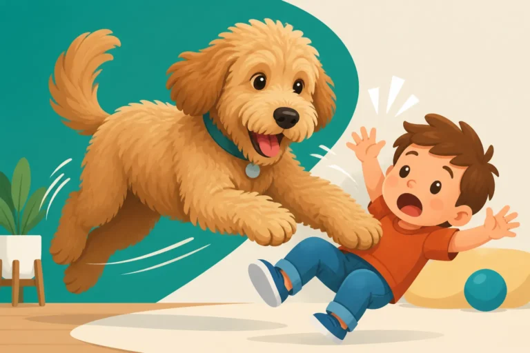 Whether a Labradoodle Knocks Over Small Children