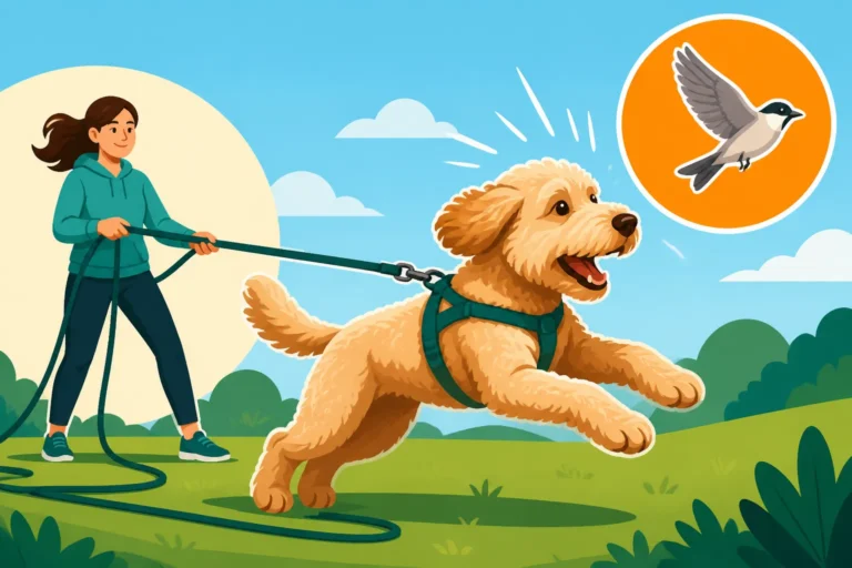 Long Line Work for a Labradoodle That Bolts After Birds