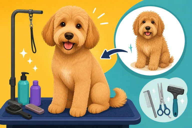 Building a Labradoodle Up to a Long Grooming Session