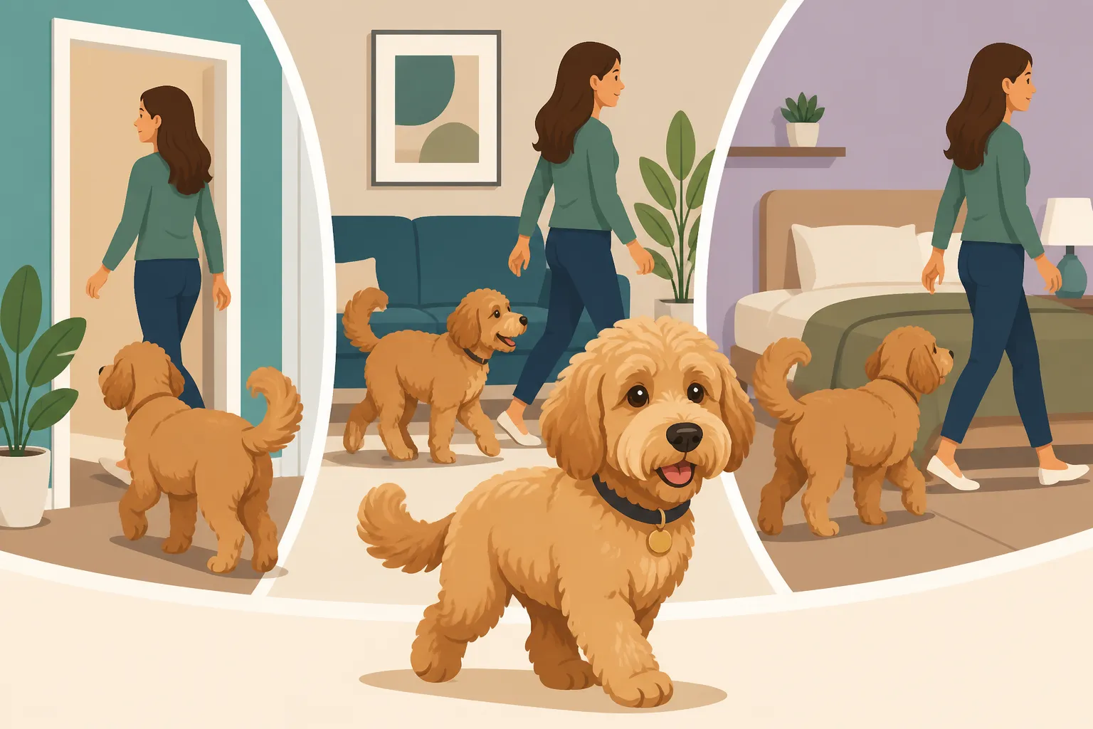 Whether a Labradoodle Follows You Room to Room