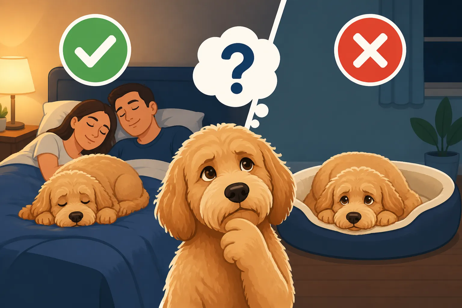 Whether a Labradoodle Should Sleep in the Bedroom
