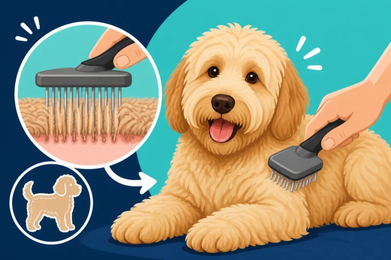 Brushing a Labradoodle to the Skin, Not the Surface