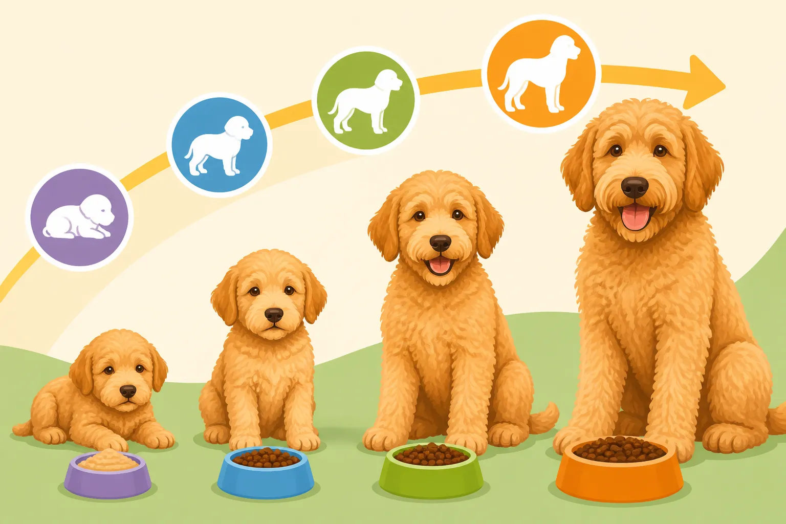 Feeding a Labradoodle Through Its Growth