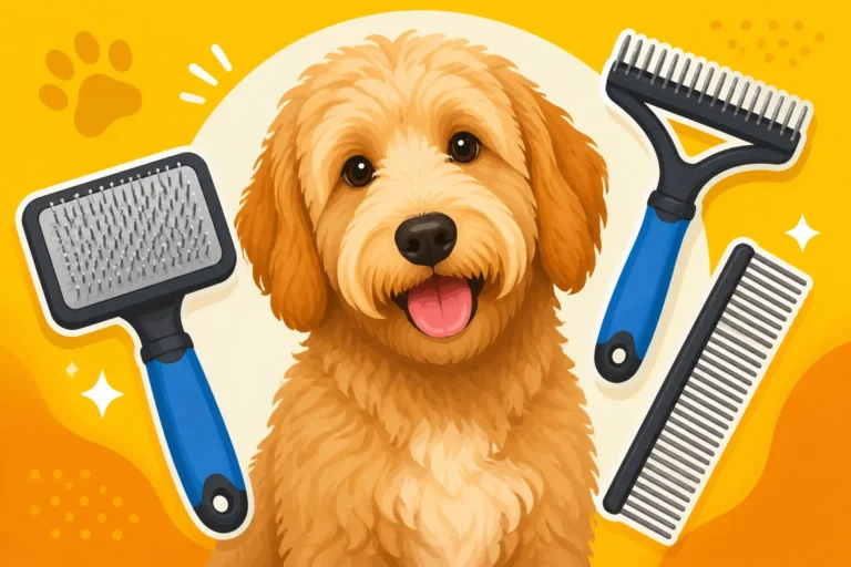 The Slicker, Rake and Comb a Labradoodle Takes