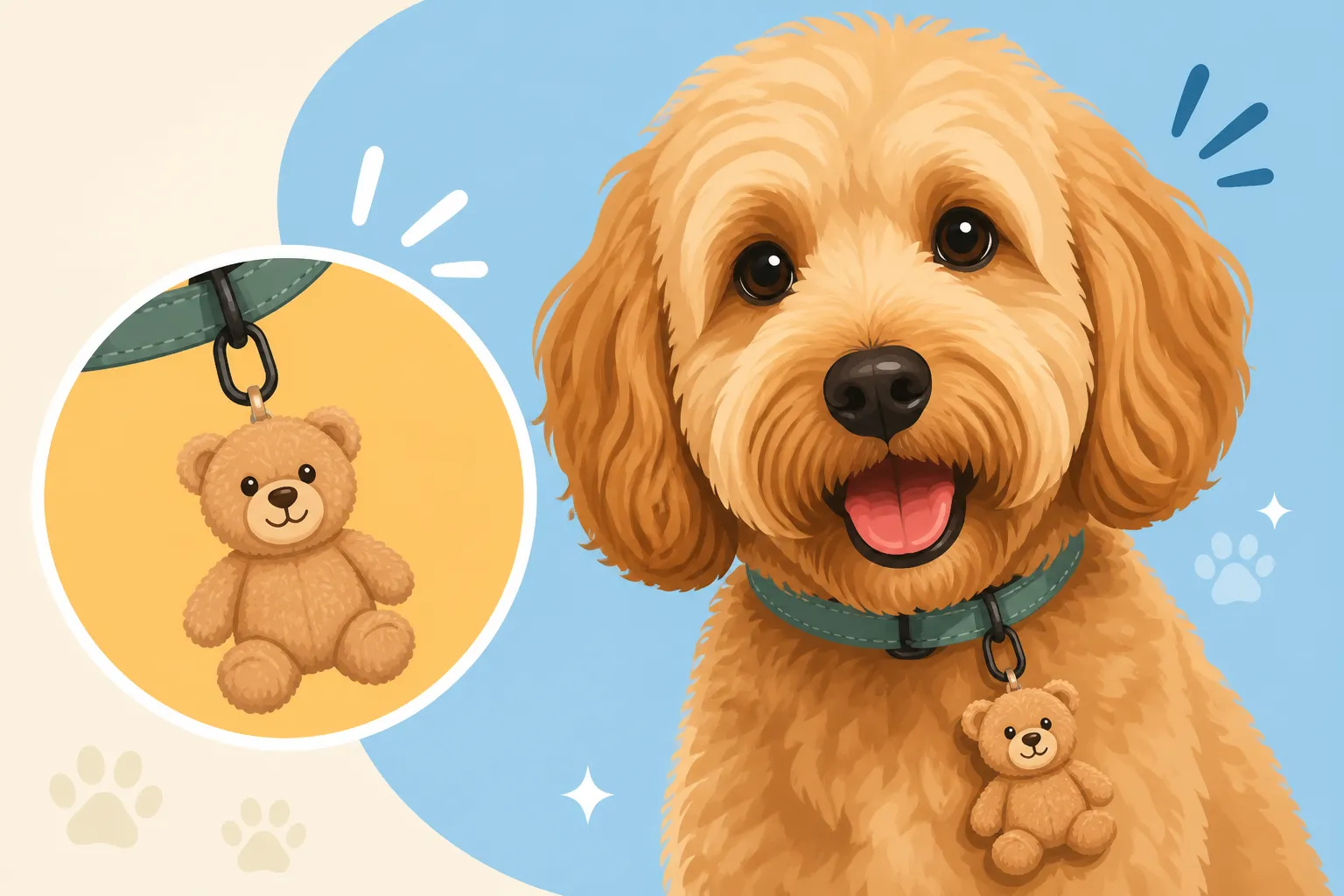The Teddy Bear Clip on a Labradoodle