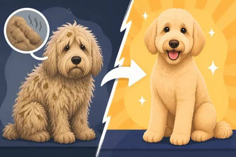 The Kennel Clip a Matted Labradoodle Ends Up With
