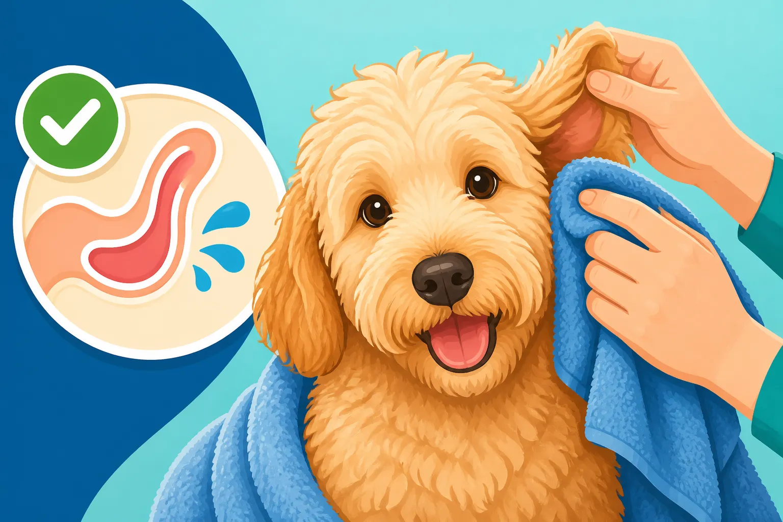Drying a Labradoodle's Ears Properly