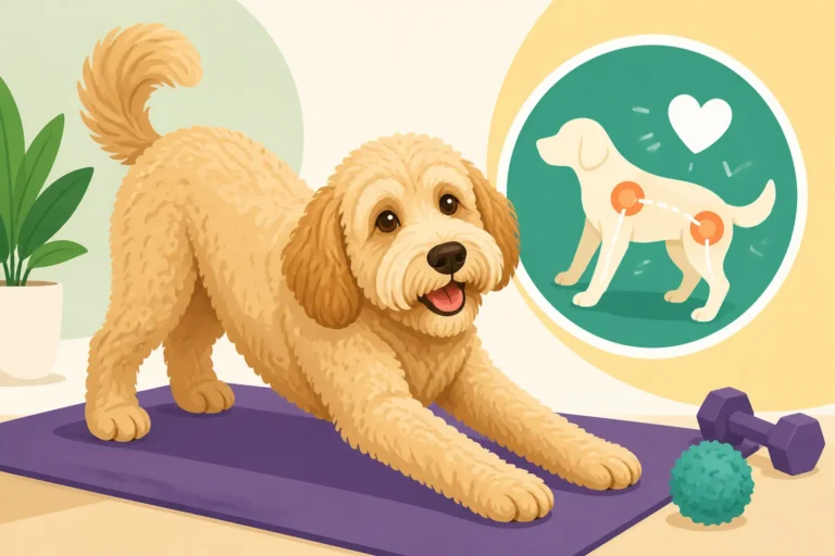 Exercise for a Stiff Old Labradoodle
