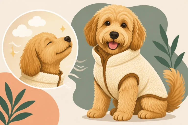 What a Fleece Coat Feels Like on a Labradoodle