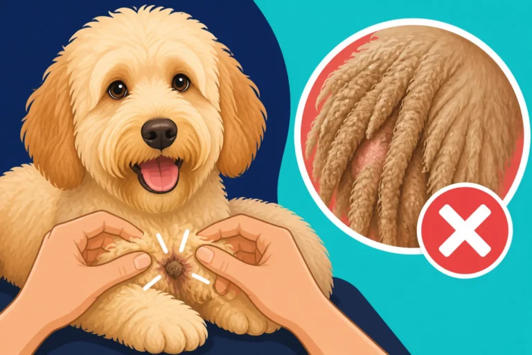 Splitting a Mat on a Labradoodle Before It Tightens
