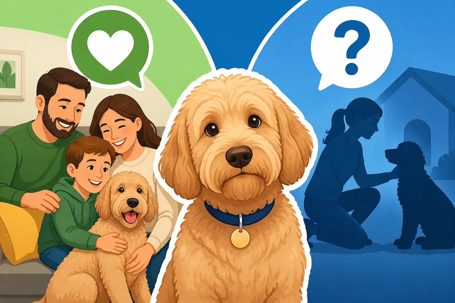 Whether a Retired Guardian Labradoodle Stays With the Family