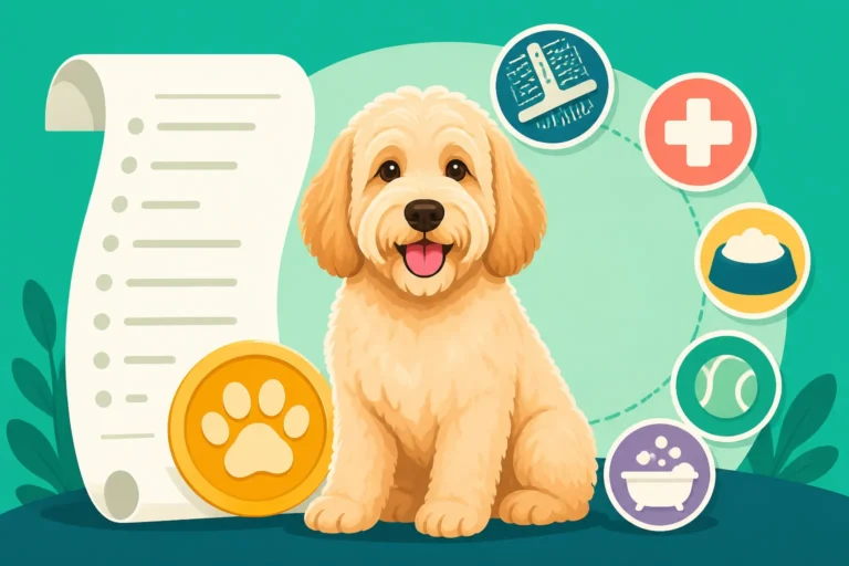 The Yearly Bill on a Fleece Coated Labradoodle