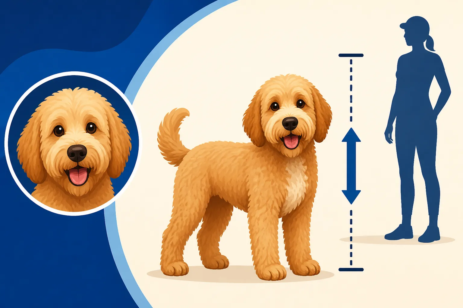 The Medium Labradoodle Between Seventeen and Twenty Inches