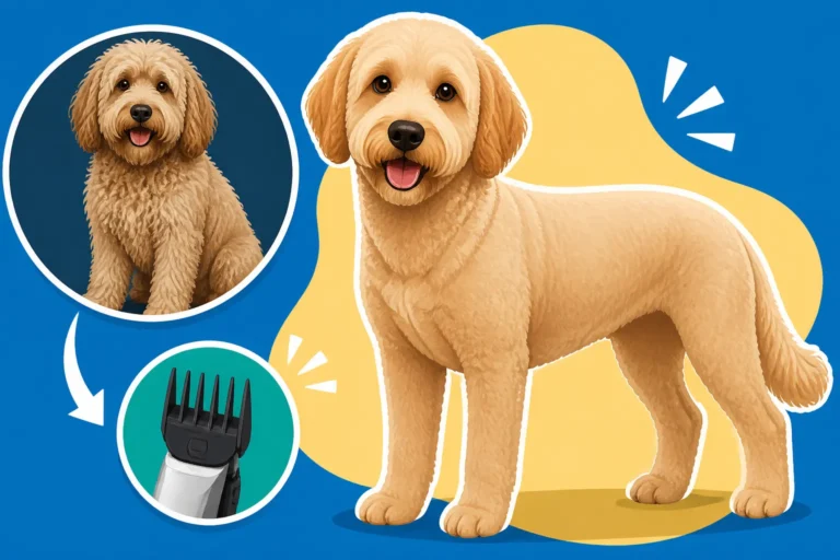 What a One Inch Clip Looks Like on a Labradoodle