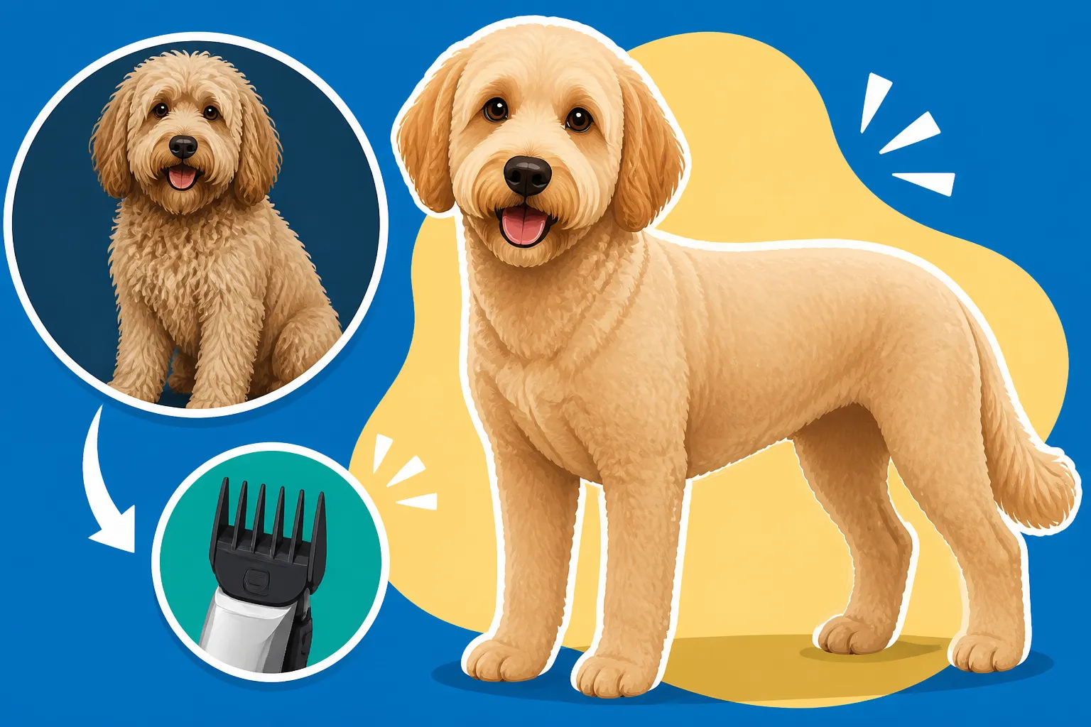 What a One Inch Clip Looks Like on a Labradoodle