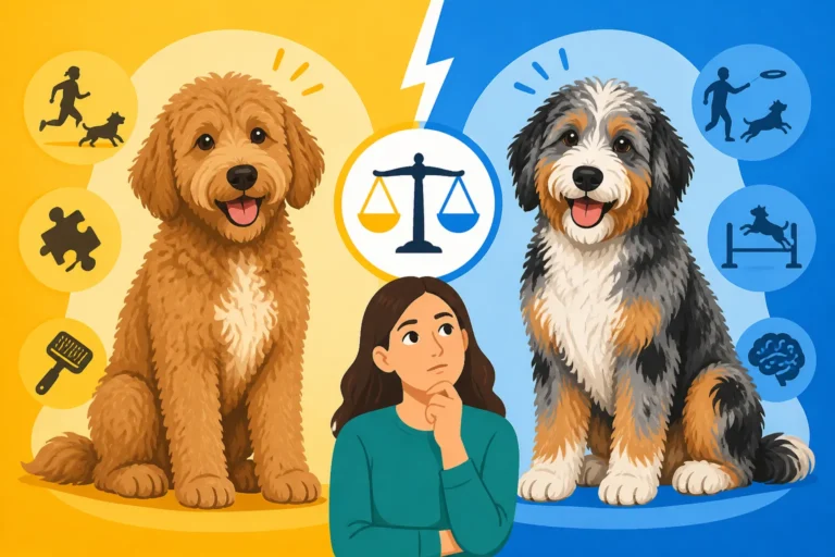 Whether an Aussiedoodle Needs More Work Than a Labradoodle