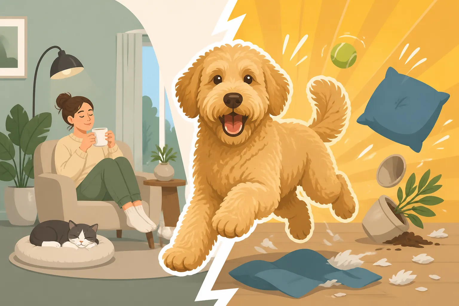 Whether a Labradoodle Is Too Much Dog for a Quiet Home