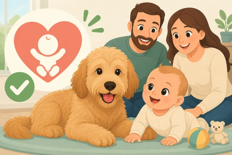 Whether a Labradoodle Suits a Family With Babies
