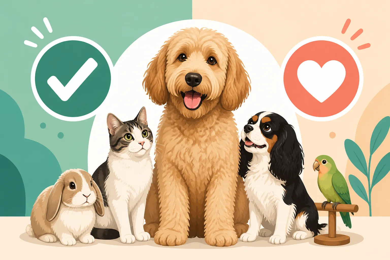 Whether a Labradoodle Suits a Multi Pet Household