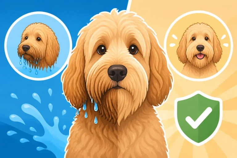 Whether a Labradoodle's Beard Stays Wet