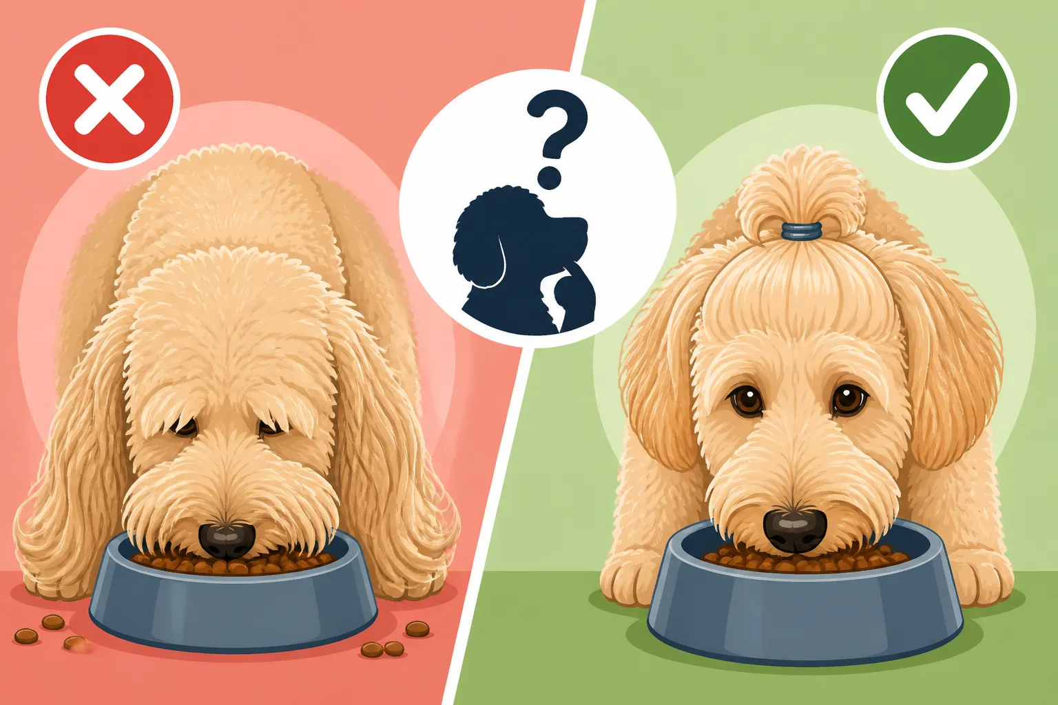 Whether a Labradoodle's Ears Should Be Tied Back to Eat