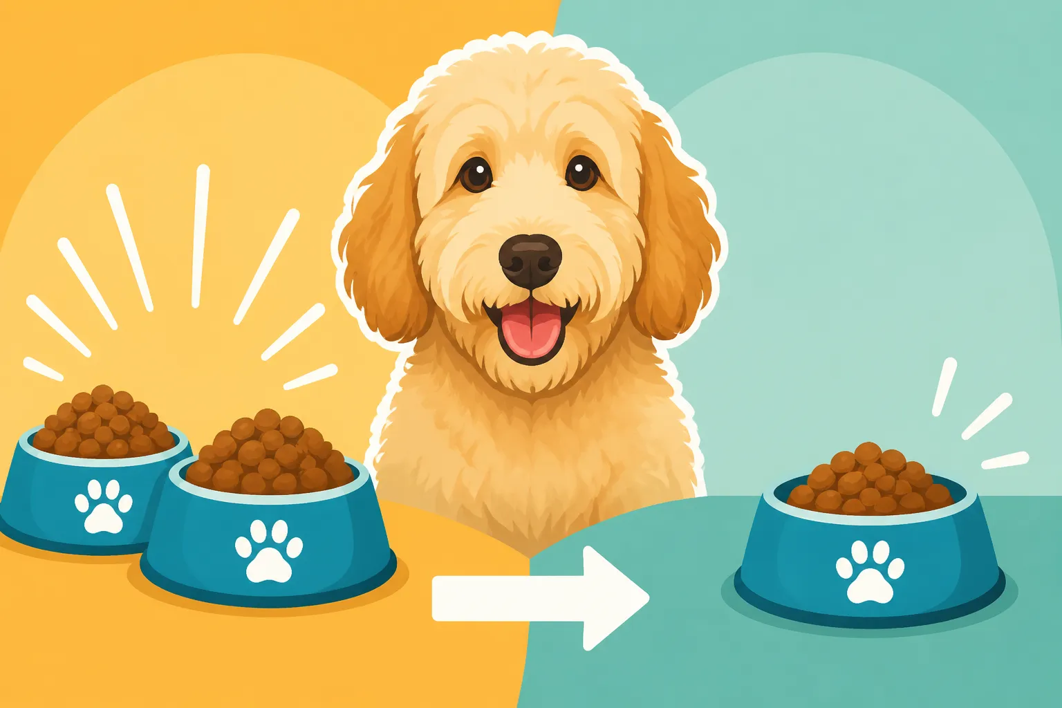 When a Labradoodle Drops to Two Meals